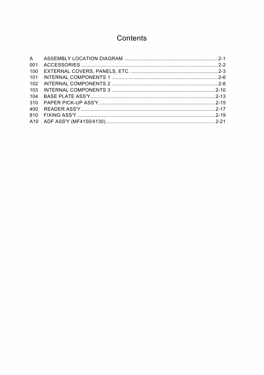 Canon imageCLASS MF-4100 4120 4122 4140 4150 Parts Catalog Manual-4